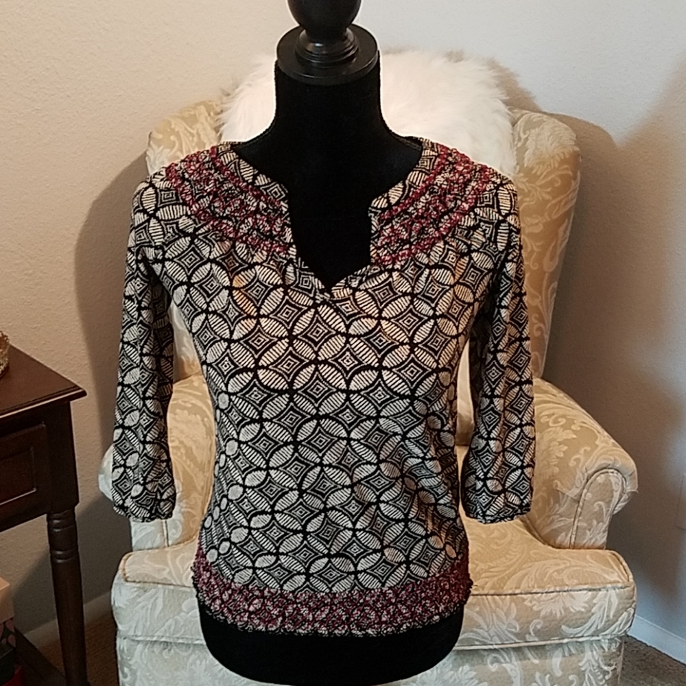 Lucky brand 3/4 sleeve blouse